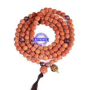 Amethyst + Rudraksha Mala with Lion accessory - 1