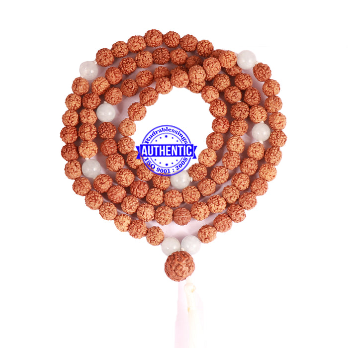 Aquamarine + Rudraksha Mala - 1