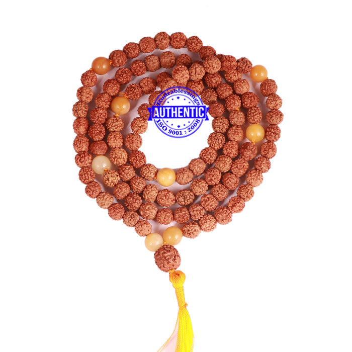 Yellow Aventurine + Rudraksha Mala - 1