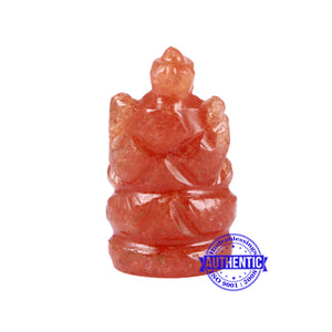 Orange Jade Ganesha Statue - 111 K