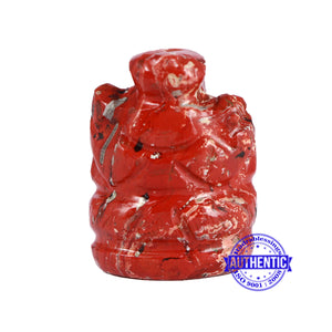 Red Jasper Ganesha Statue - 119 D