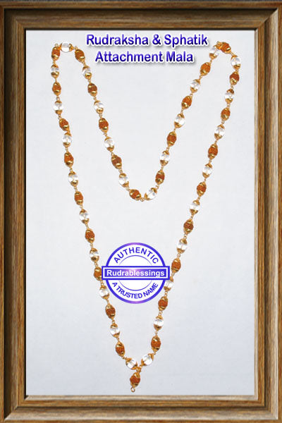 Rudraksha Sphatik Attachment Mala