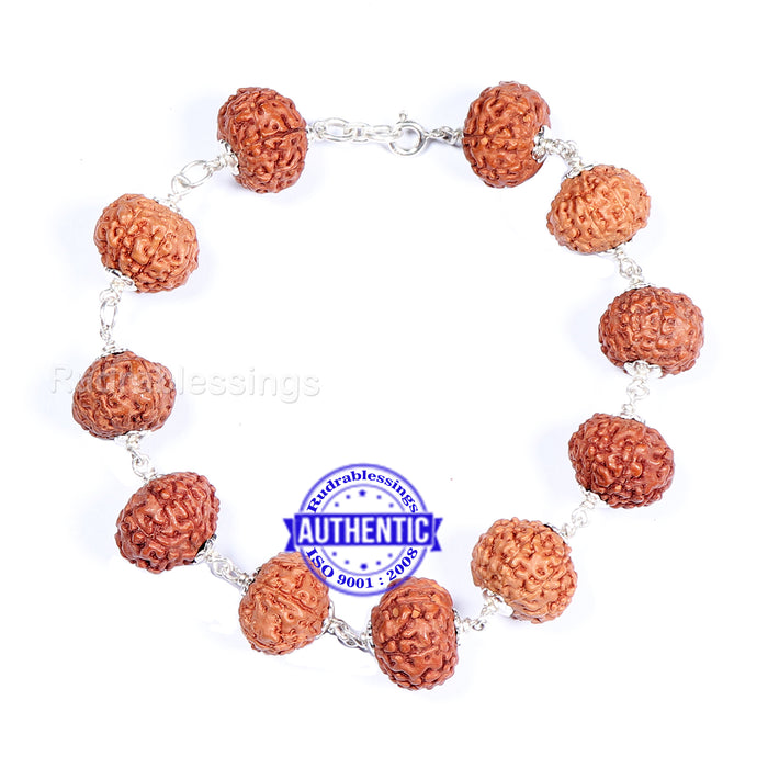 10 Mukhi Rudraksha Bracelet (Pure silver)