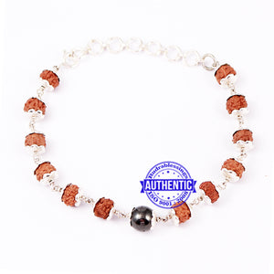 Magnet Rudraksha Bracelet (Pure Silver)