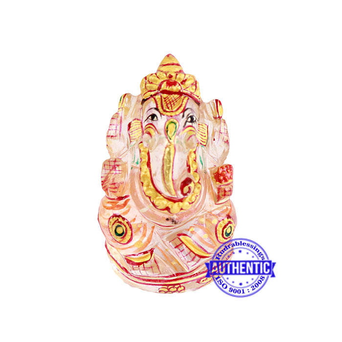 Sphatik (Rock Crystal) Ganesha Statue - 1