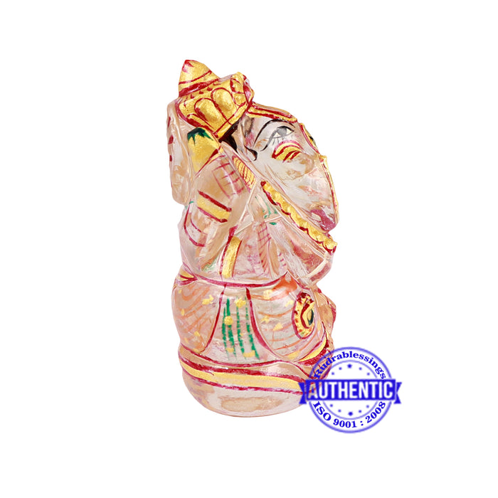 Sphatik (Rock Crystal) Ganesha Statue - 1