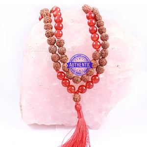 Red Aventurine Stone + Rudraksha Mala