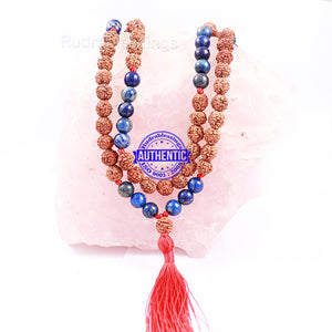 Lapis Lazuli Stone + Rudraksha Mala