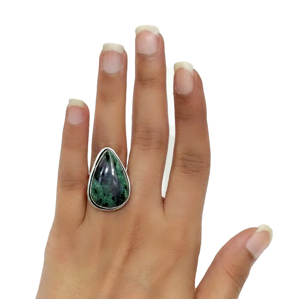 Ruby Zoisite Ring - 13
