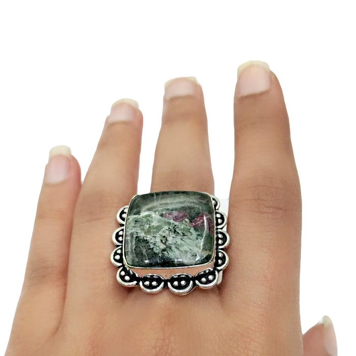 Ruby in Feldspar Ring - 17