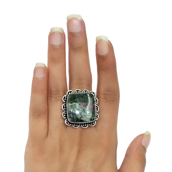 Ruby in Feldspar Ring - 17