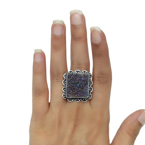 Syn Dyed Druzy Ring - 33