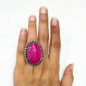 Dyed Agate Ring - 5