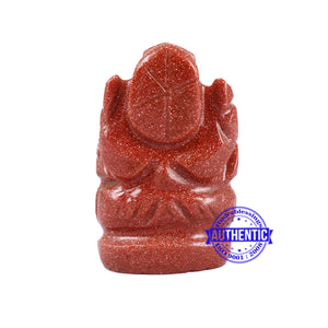 Red Sunstone Ganesha Statue - 99 A