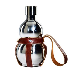 Steel Hip Flask with Regzin Strap