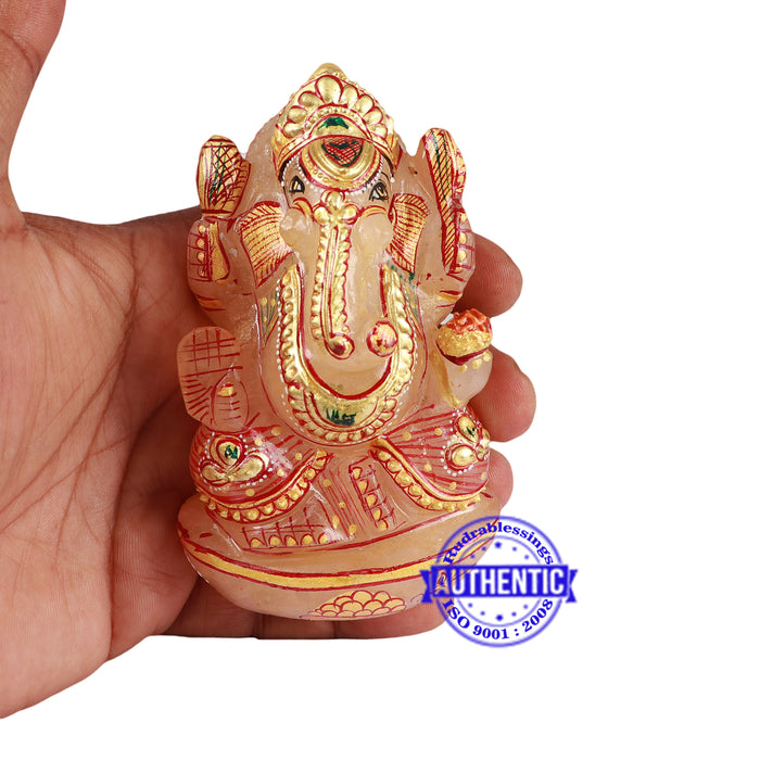 Yellow Agate Ganesha Statue - 1